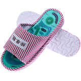 Men and Ladies Striped Health Care Foot Acupoint Massage feet massager Flat Slippers Relaxation One Pair Indoor Shoes