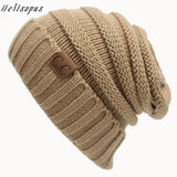 Helisopus Unisex Women's Cap Knitting Hats Snow Caps Casual Cap Unisex Crochet Beanies Caps Fashion Leisure Warm Hat Beanies