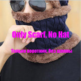 2017 Winter Beanie Unisex (Women/Men) Fashion Solid Fur Wool Lining Thick Warm Knit Winter Scarf