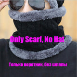 2017 Winter Beanie Unisex (Women/Men) Fashion Solid Fur Wool Lining Thick Warm Knit Winter Scarf