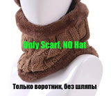 2017 Winter Beanie Unisex (Women/Men) Fashion Solid Fur Wool Lining Thick Warm Knit Winter Scarf